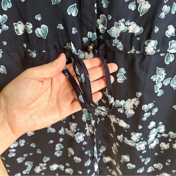 Maison Jules Blue Button Front Long Sleeve Dress Size Small - Picture 4 of 8